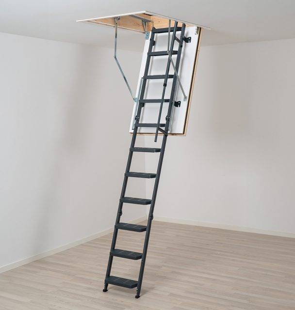 Branngodkjent loftstrapp REI 45 comfort med stålstige 