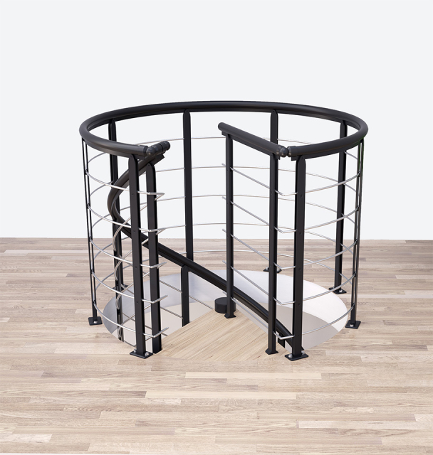 Reposgelender DESIGN spiral/rund