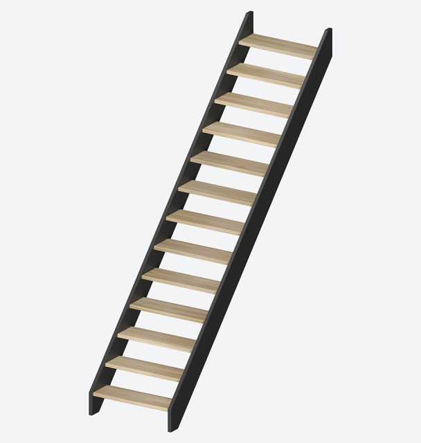Trapp HELSINKI svart Black, RAL 9005