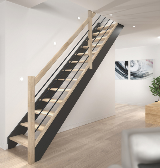 Trapp HELSINKI svart Black, RAL 9005
