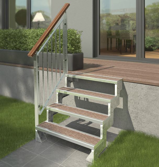 Ståltrapp GARDENTOP trinnbakker Black