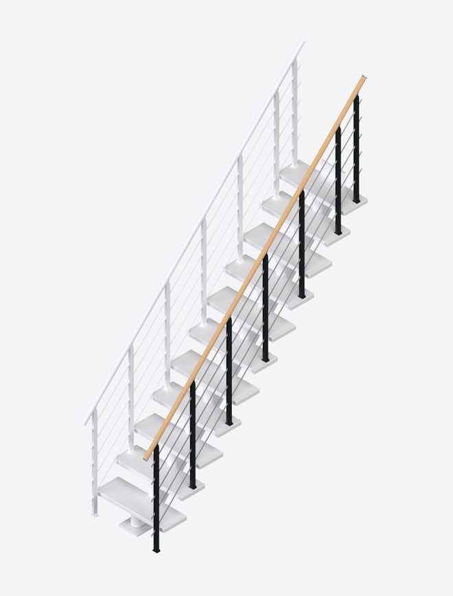 Ekstra gelender DESIGN White RAL 9016