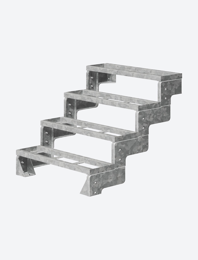 Ståltrapp GARDENTOP trinnbakker Black