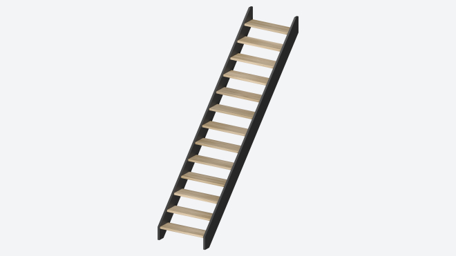 Trapp HELSINKI svart Black, RAL 9005