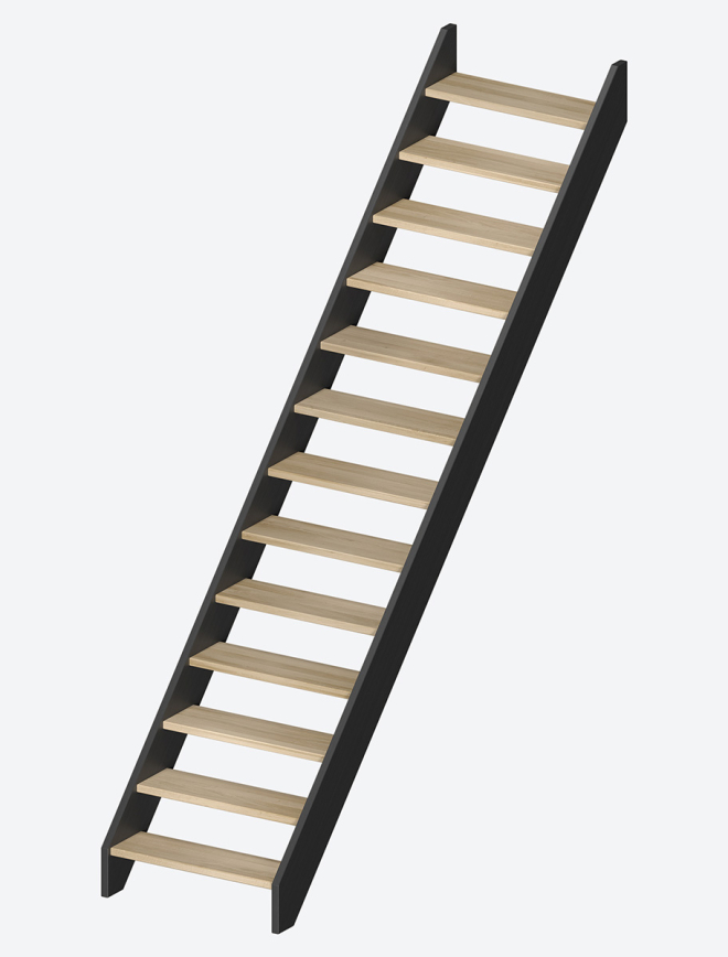 Trapp HELSINKI svart Black, RAL 9005