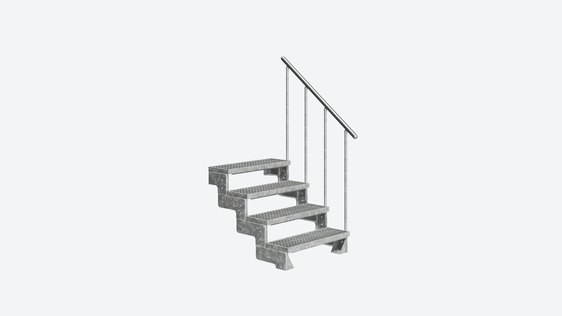 Ståltrapp GARDENTOP gitterrist Black