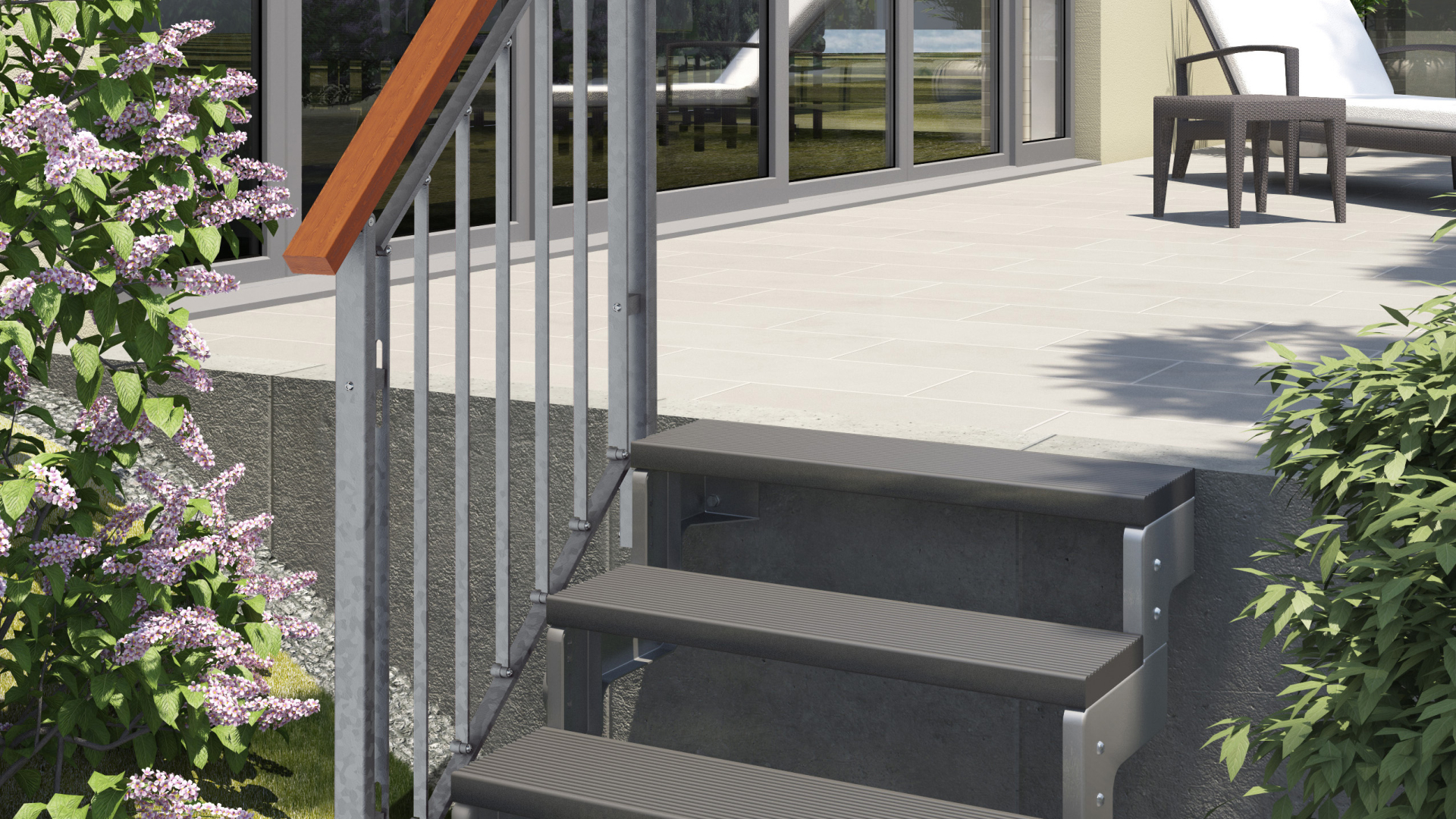 Ståltrapp GARDENTOP Trimax® Black
