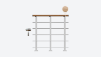 Gelender til repos DESIGN White RAL 9016